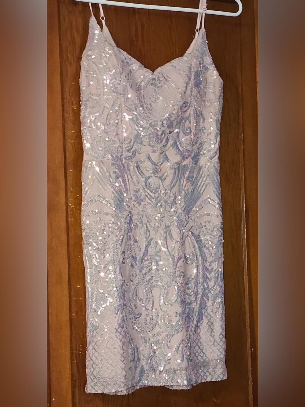 Windsor Iridescent Pink Sequin Mini Dress